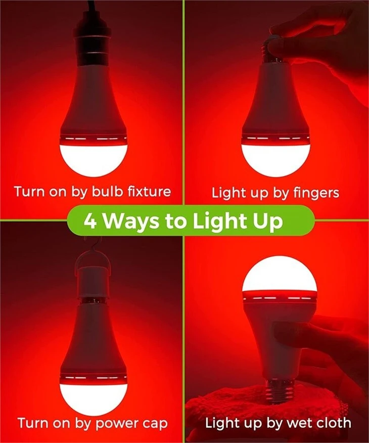 battery powered red light bulb way