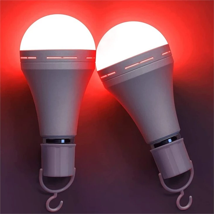 Batteridriven röd glödlampa