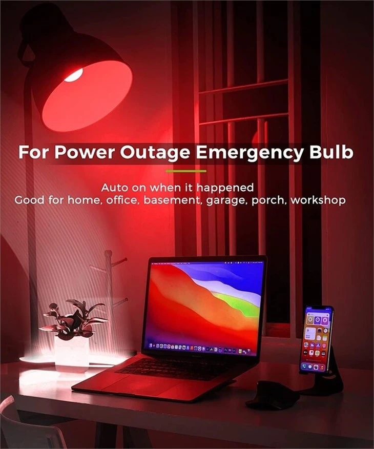 battery powered red light bulb applications