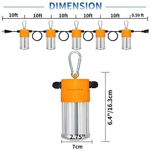 LED tillfällig arbetslampa 100W