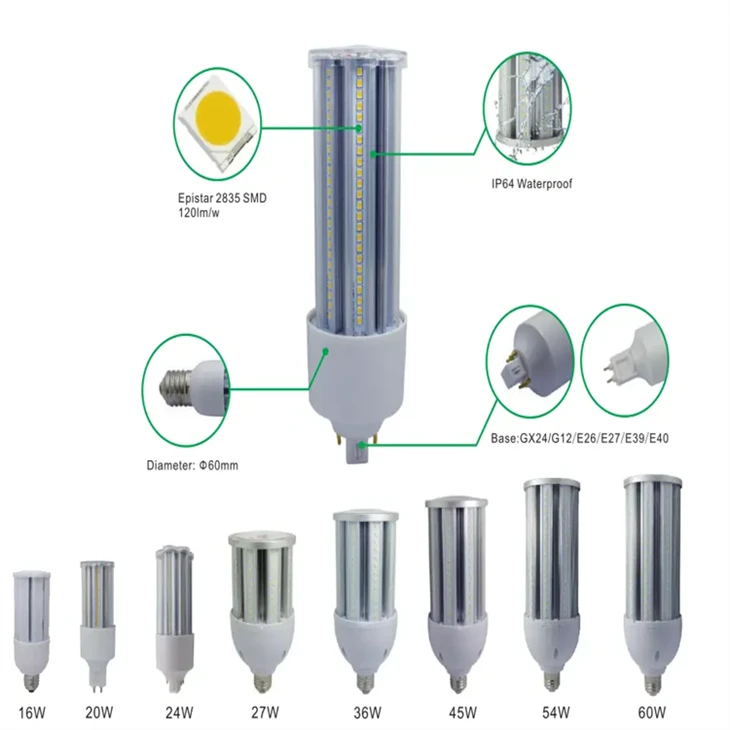 LED Corn Bulb, 150W Equivalent, 2000 Lumens, 6500K Cool Daylight White, 20W high quality
