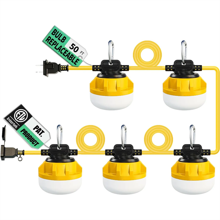 200FT Construction LED String Lights, industriklass Bäst för byggarbetsplatser