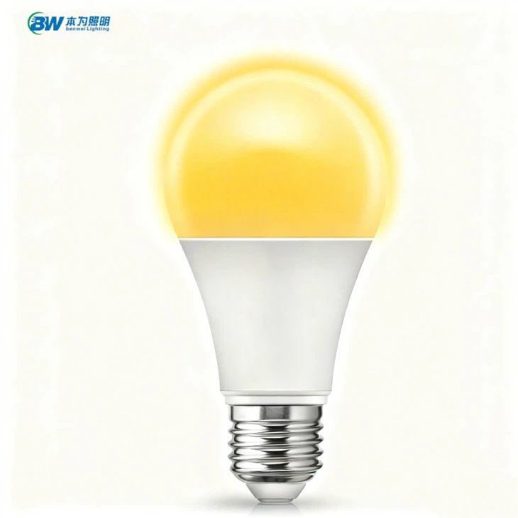 Amber 590nm Led Bulb Light 100% Inget blått ljus