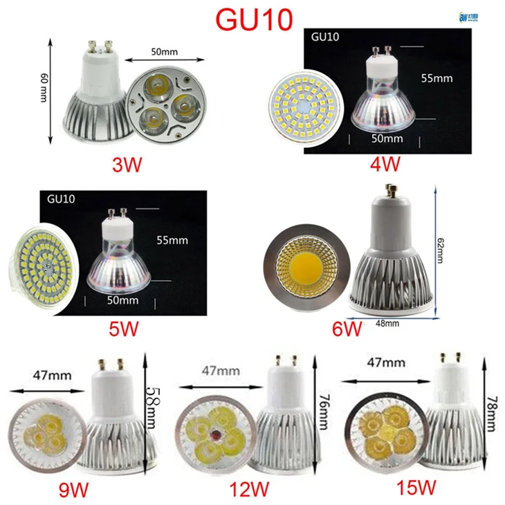 LED Spotlight Light Bulbs E27/GU10/MR16 4W SMD Bulb factory